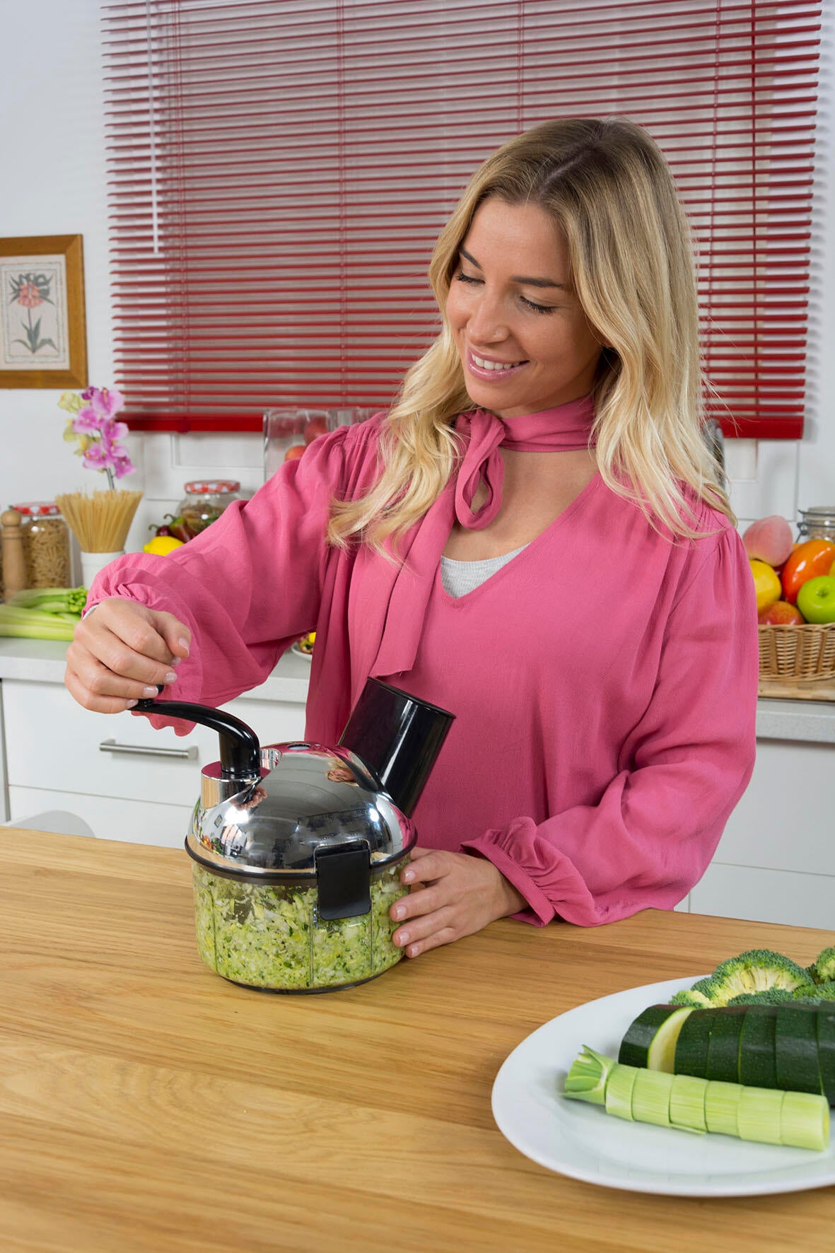 Cortador de alimentos con cuchillas intercambiables