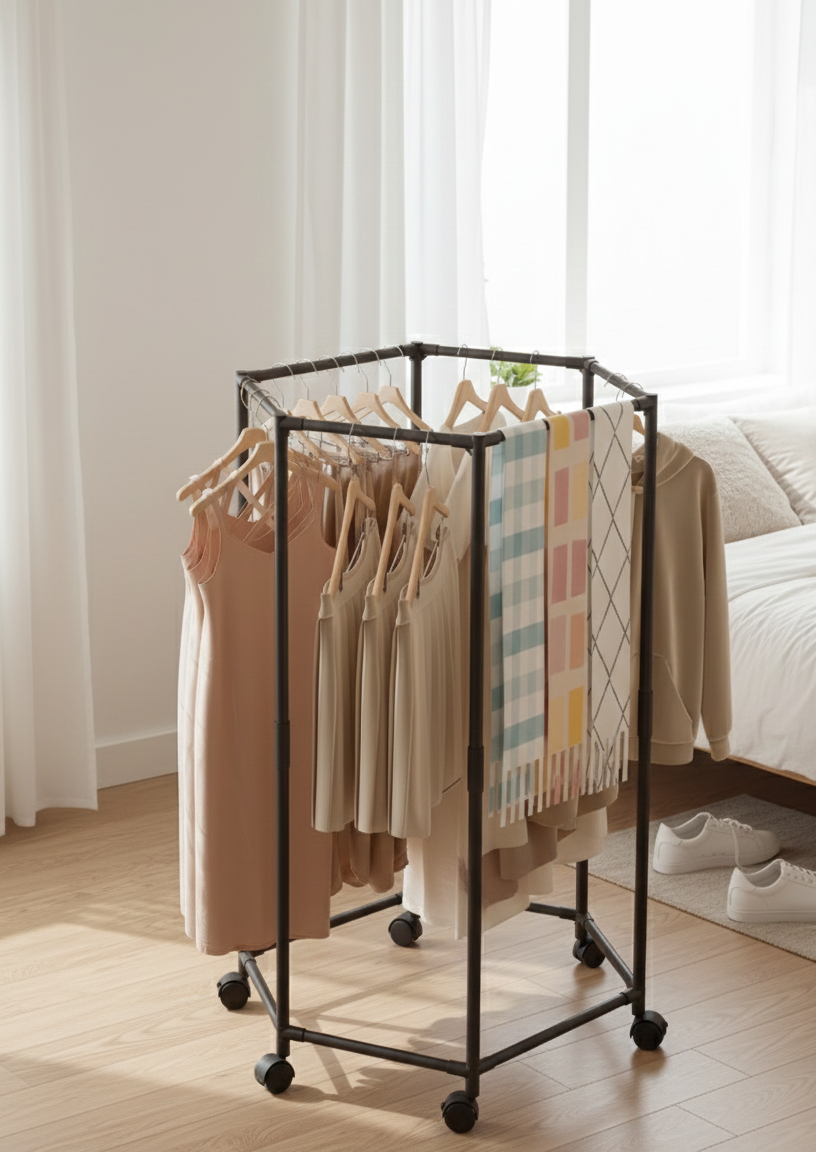 Perchero hexagonal giratorio